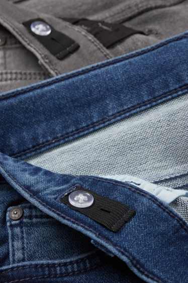 Copii - Băieți - Multipack 2 perechi - slim jeans - betelie extra-lată - gri