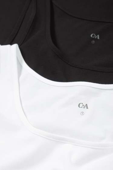 Dona - Paquet de 2 - samarreta de tirants  - blanc/negre