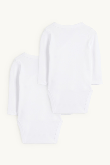 Unisex - Paquet de 2 - bodi encreuat per a nadó - blanc trencat