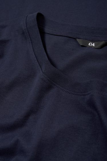 Heren - T-shirt - donkerblauw