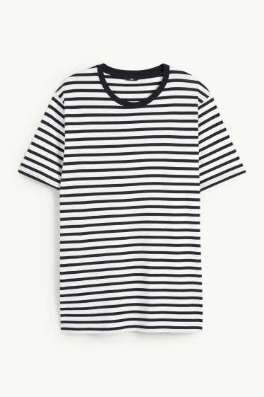 Bărbați - Tricou - cu dungi - alb / negru