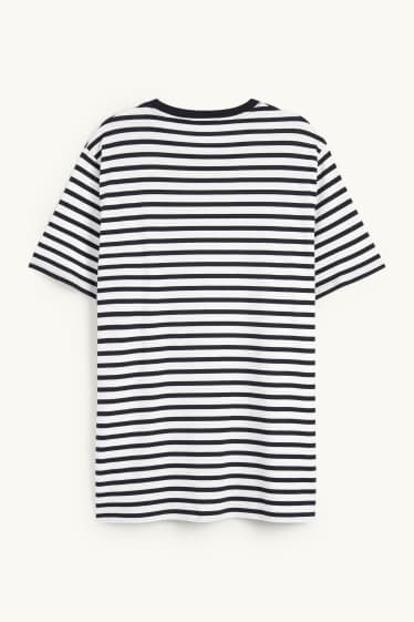 Bărbați - Tricou - cu dungi - alb / negru