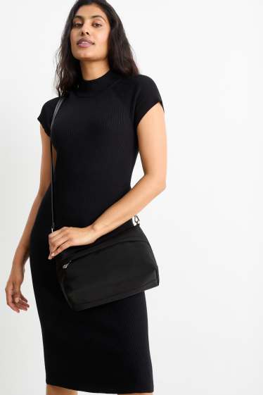 Mujer - Bolso bandolera con correa extraíble - negro