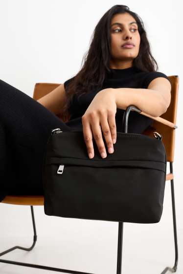 Mujer - Bolso bandolera con correa extraíble - negro