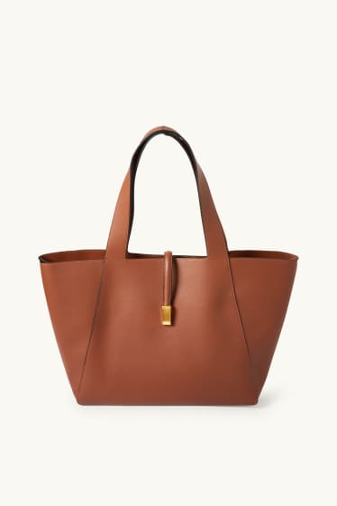 Dames - Shopper - imitatieleer - bruin