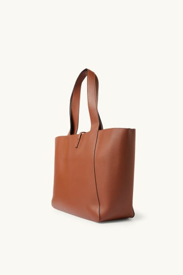 Dames - Shopper - imitatieleer - bruin