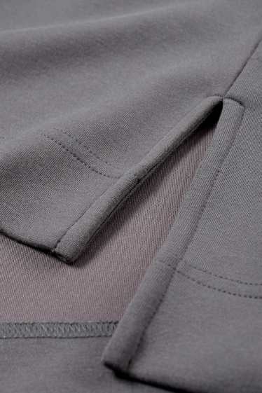 Dames - Basic hoodie - donkergrijs