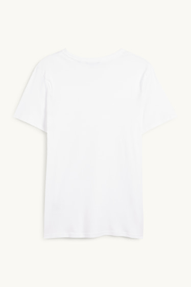 Uomo - T-shirt - slim fit - a coste fini - bianco