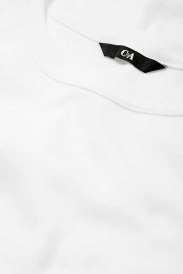 Uomo - T-shirt - slim fit - a coste fini - bianco