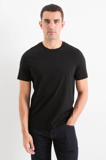 Hommes - Lot de 3 - T-shirts - regular fit - noir