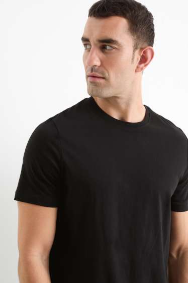 Hommes - Lot de 3 - T-shirts - regular fit - noir