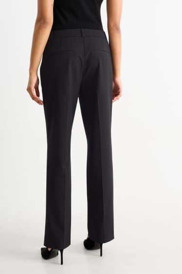 Femmes - Pantalon de bureau - mid waist - straight fit - Mix & Match - noir