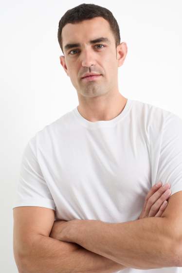 Men - Multipack of 3 - T-shirt - regular fit - white