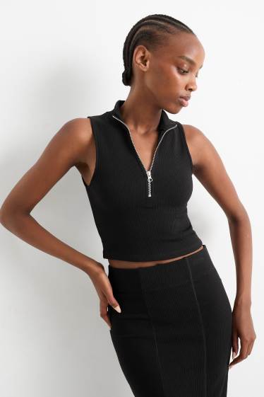 Dona - Samarreta crop - negre