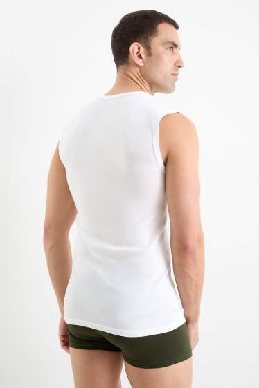 Men - Multipack of 3 - vest - skinny rib - seamless - white