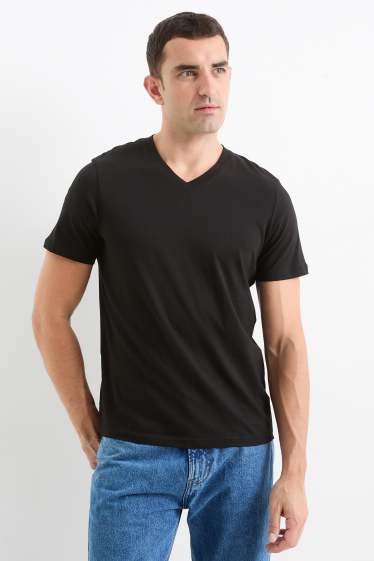 Heren - Set van 2 - T-shirt - zwart