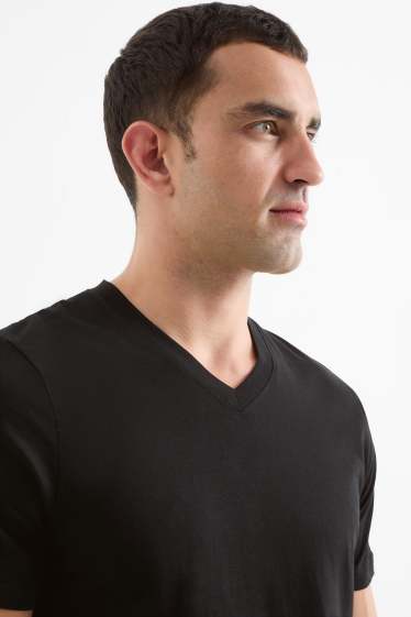 Heren - Set van 2 - T-shirt - zwart