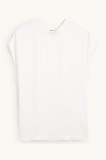 Damen - T-Shirt - cremeweiß