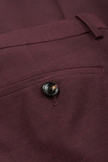 Hommes - Pantalon de costume - regular fit - Flex - 4 Way Stretch - bordeaux