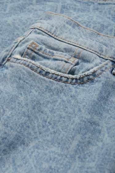 Women - Denim skirt - patterned - denim-light blue