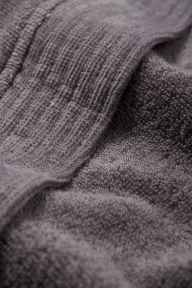 Heren - Badstof badjas - donkergrijs