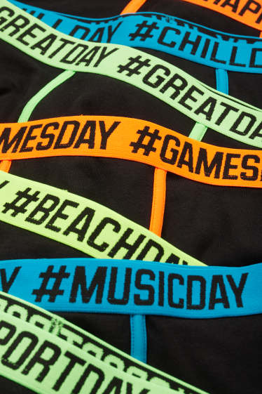 Kinderen: jongens - Set van 7 - boxershorts - zwart