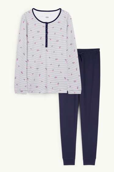 Damen - Pyjama - weiß