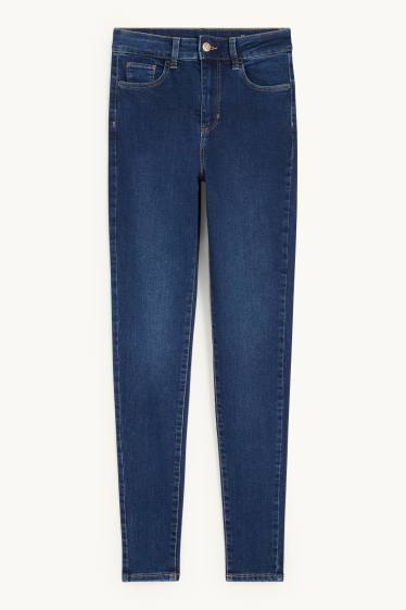 Dámské - Jegging jeans - high waist - džíny - tmavomodré