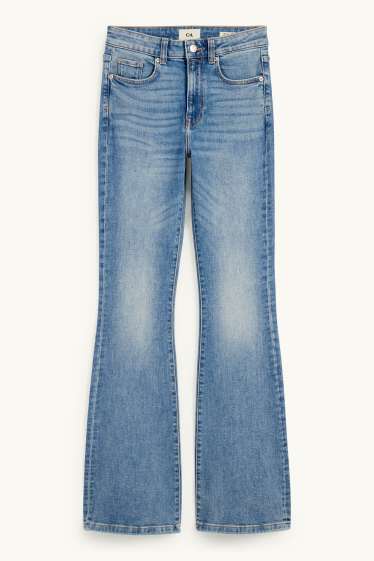 Damen - Flared Jeans - Mid Waist - LYCRA® - jeansblau