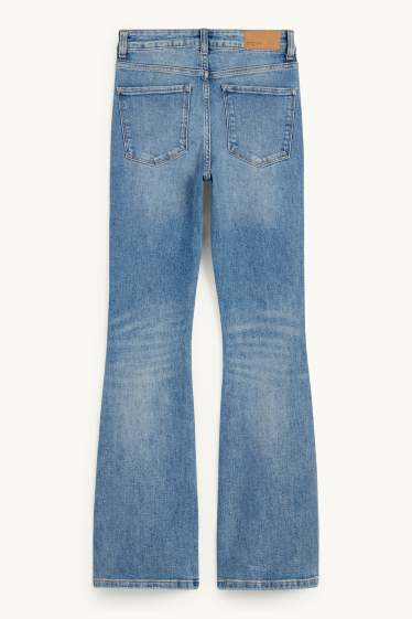 Damen - Flared Jeans - Mid Waist - LYCRA® - jeansblau