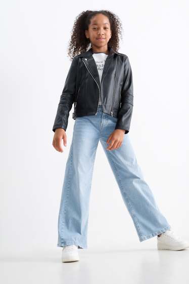 Kinder Mädchen - Wide Leg Jeans - helljeansblau