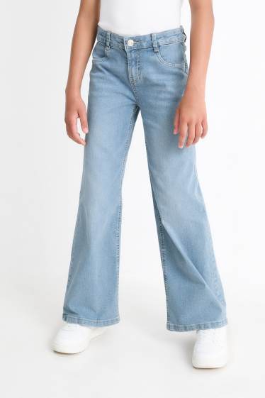 Kinder Mädchen - Wide Leg Jeans - helljeansblau