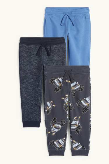 Children Boys - Multipack of 3 - monster truck - joggers - blue / gray