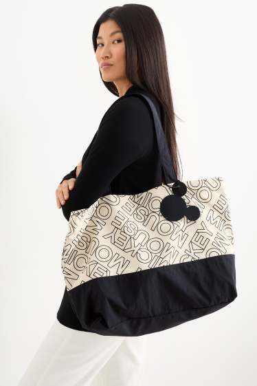 Damen - Shopper - Micky Maus - beige