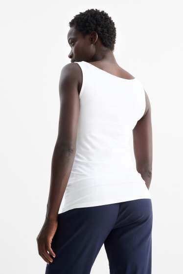 Dona - Paquet de 2 - samarreta de tirants  - blanc/negre