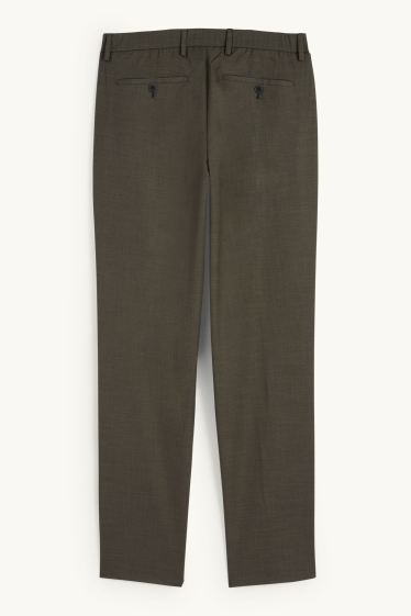 Hommes - Pantalon de costume - regular fit - Flex - vert foncé