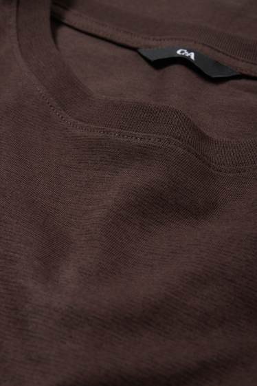 Heren - Longsleeve - donkerbruin