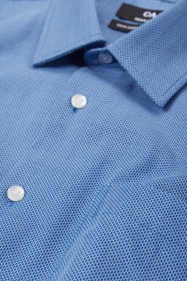 Heren - Business-overhemd - regular fit - kent - gemakkelijk te strijken - blauw