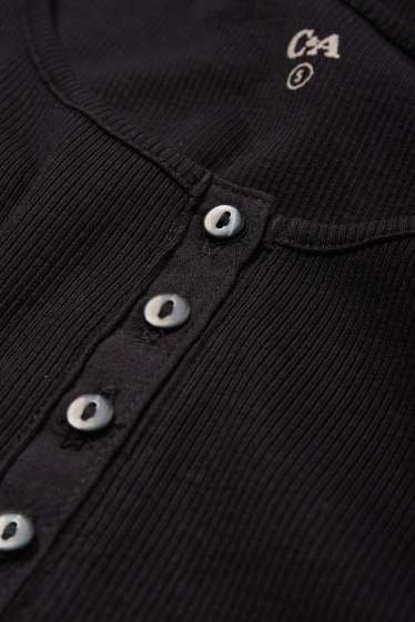 Donna - Maglia con collo serafino - nero