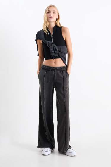 Dames - Joggingbroek - donkergrijs