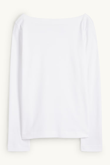 Dames - Basic longsleeve - wit