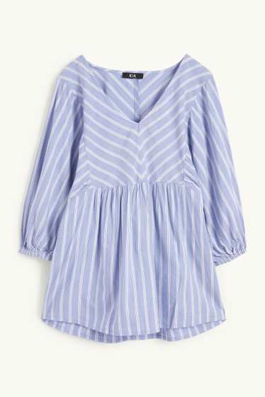 Donna - Blusa - a righe - azzurro
