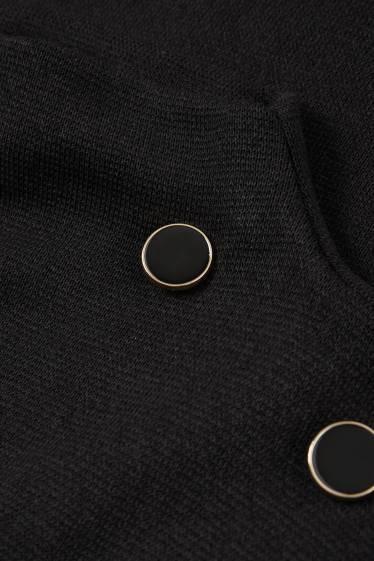 Damen - Strickkleid - schwarz