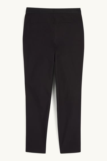 Donna - Pantaloni - vita media - slim fit - nero