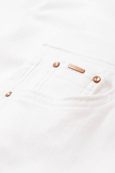 Dames - Wide leg jeans - mid waist - crème wit