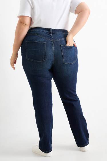 Donna - Straight jeans - vita media - LYCRA® - jeans blu scuro