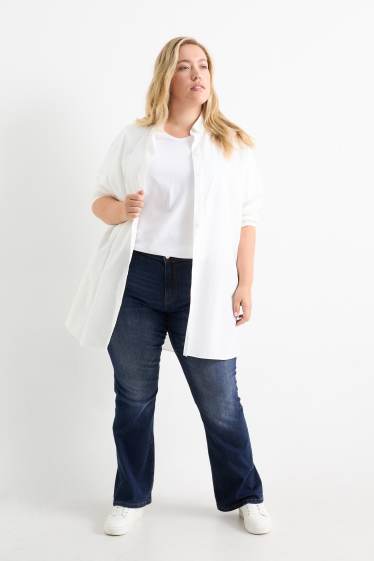 Dona - Bootcut jeans - mid waist - texà blau fosc