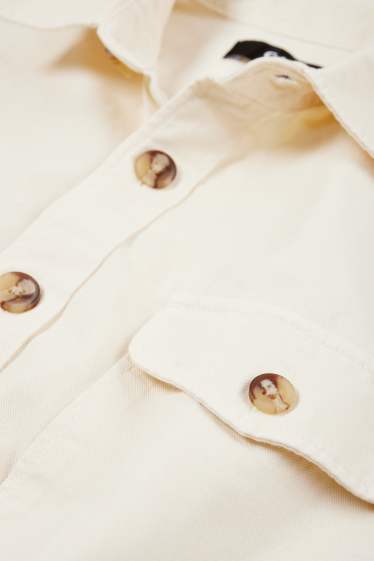 Men - Shirt - regular fit - kent collar - cremewhite