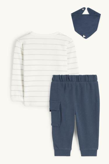 Baby: jongens - Mickey Mouse - baby-outfit - 3-delig - wit