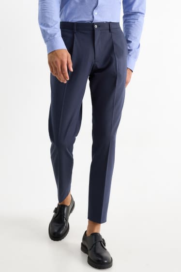 Uomo - Pantaloni coordinabili - slim fit - Flex - 4 Way Stretch - blu scuro